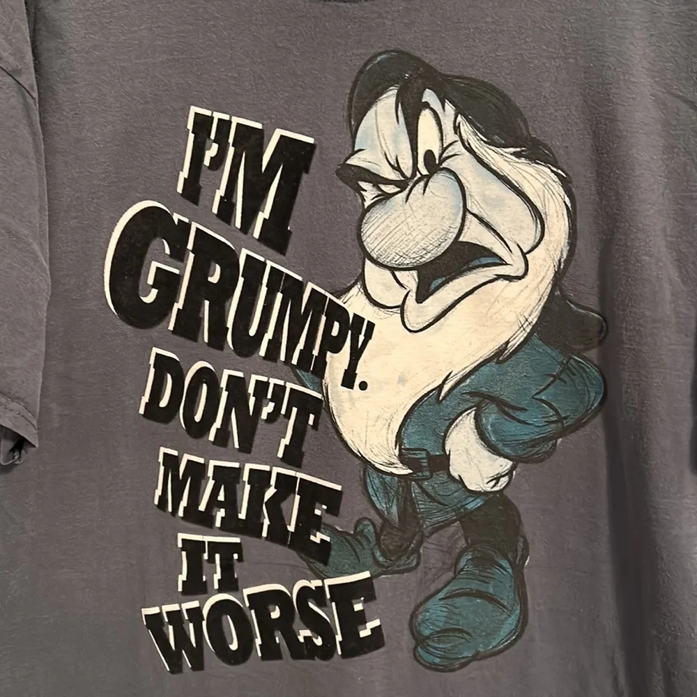 Acid Washed Disney I’m Not Grumpy… Graphic T-Shirt Size XL - Picture 7 of 8